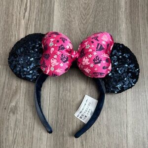 Sequin Pink and Blue Minnie Mouse Ears Headband